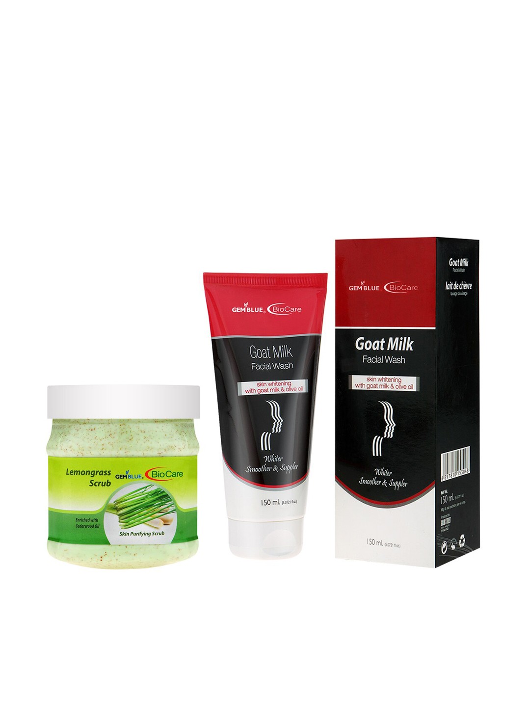 

GEMBLUE BioCare Lemon Scrub and Goat Milk Face Wash 650ml, Multi