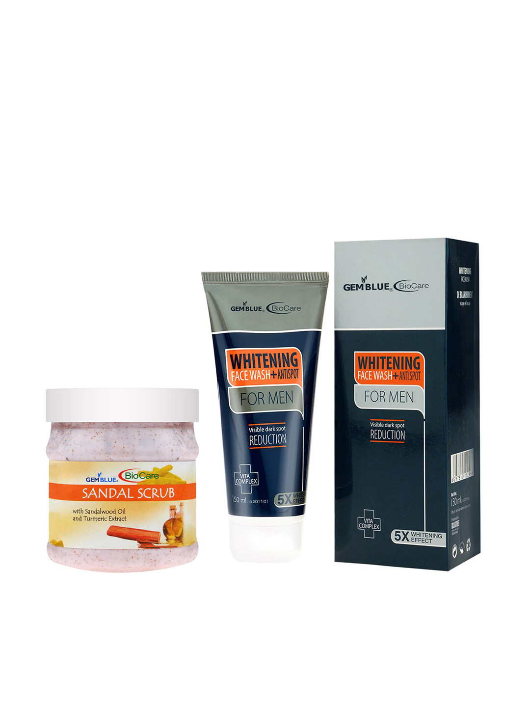 

GEMBLUE BioCare Sandal Scrub and Whitening Face Wash 650ml, Multi