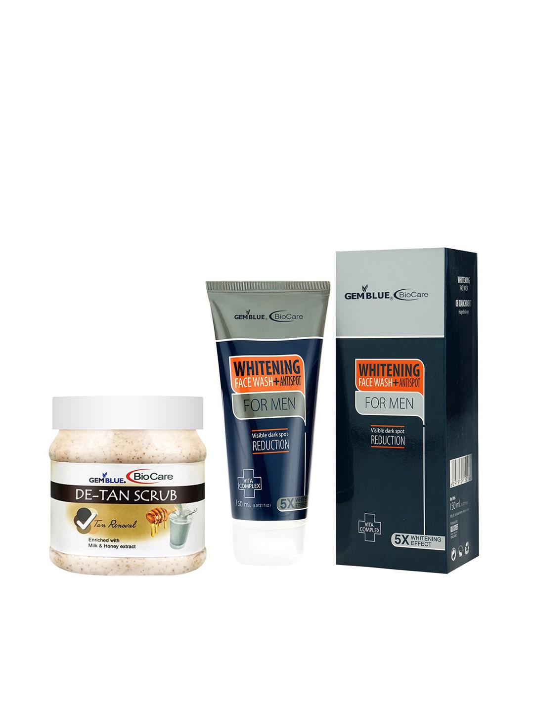

GEMBLUE BioCare De-Tan Scrub and Whitening Face Wash 650ml, Multi