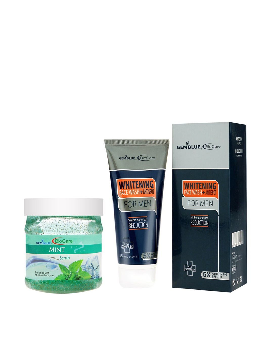 

GEMBLUE BioCare Mint Scrub and Whitening Face Wash 650ml, Multi