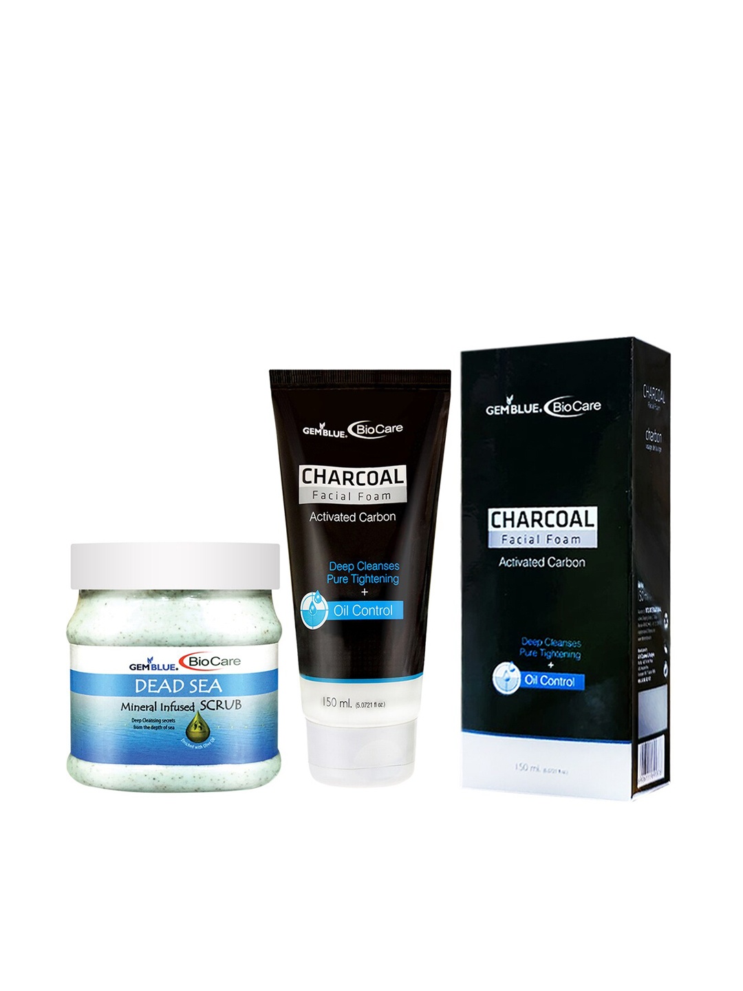 

GEMBLUE BioCare Dead Sea Scrub and Charcoal Face Wash 650ml, Multi