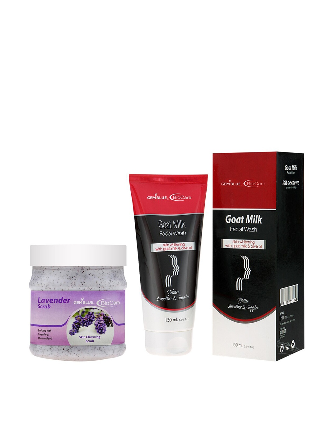 

GEMBLUE BioCare Lavendar Scrub and Goat Milk Face Wash 650ml, Multi