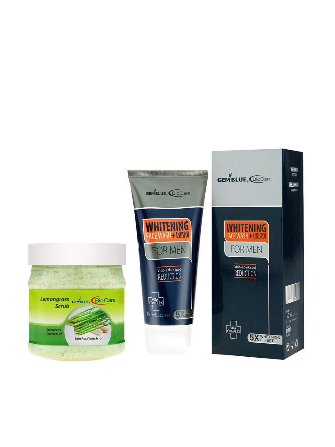 

GEMBLUE BioCare Lemon Scrub and Whitening Face Wash 650ml, Multi