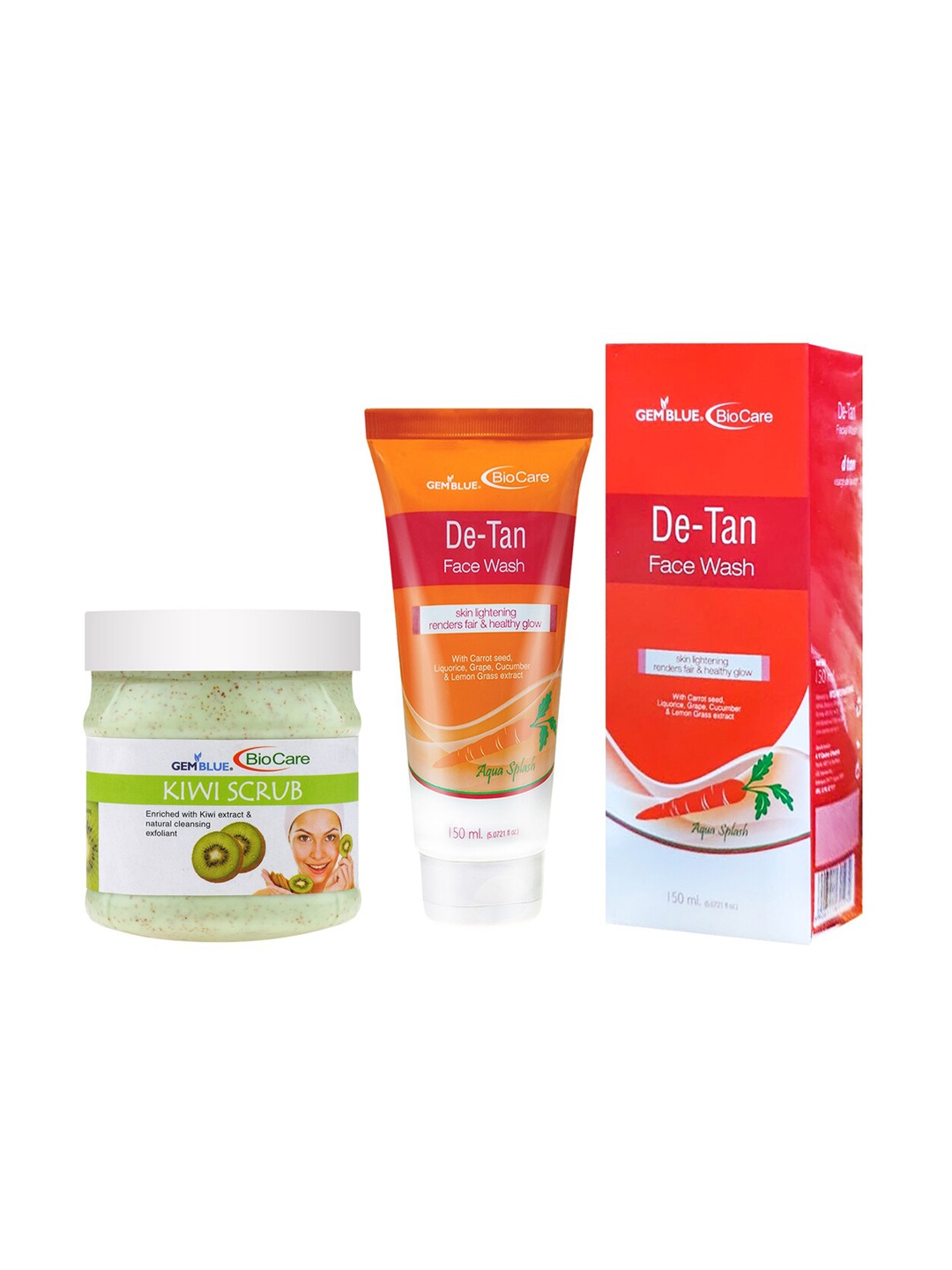 

GEMBLUE BioCare Kiwi Scrub and De-Tan Face Wash 650ml, Multi