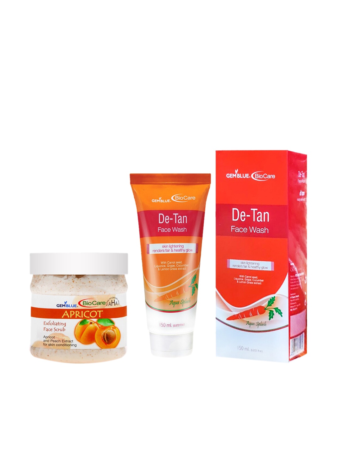 

GEMBLUE BioCare Apricot Scrub and De-Tan Face Wash 650ml, Multi