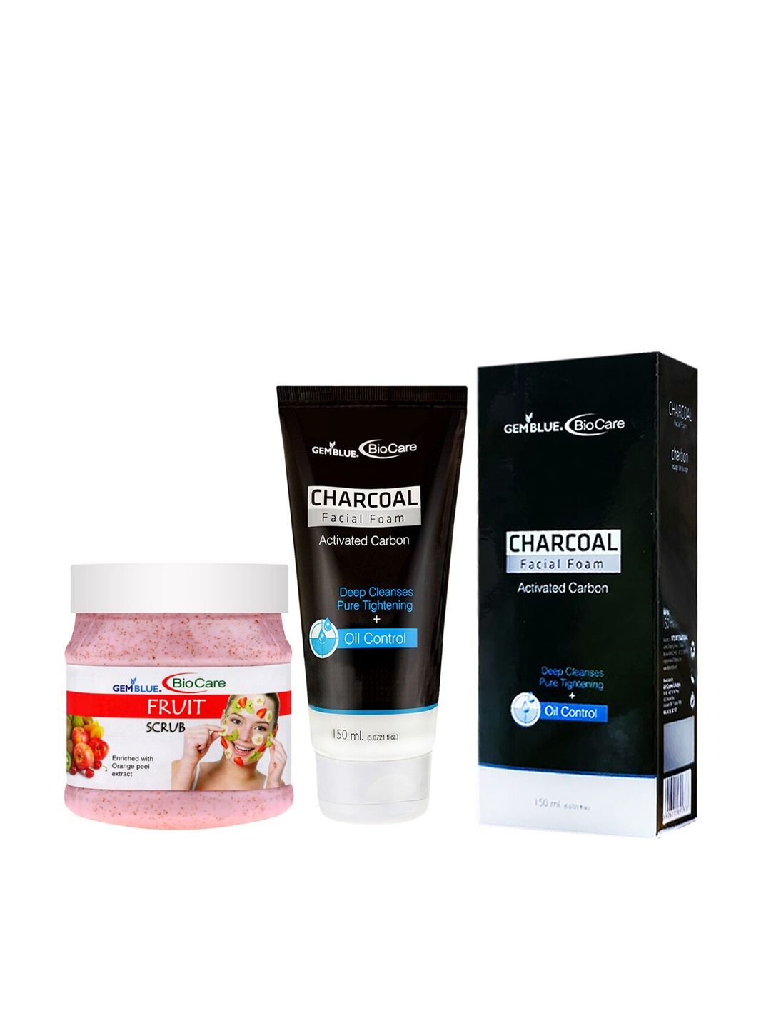 

GEMBLUE BioCare Fruit Scrub and Charcoal Face Wash 650ml, Multi
