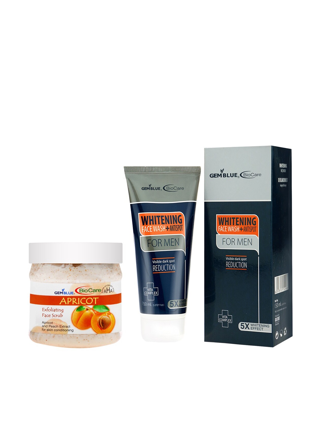 

GEMBLUE BioCare Apricot Scrub and Whitening Face Wash 650ml, Multi