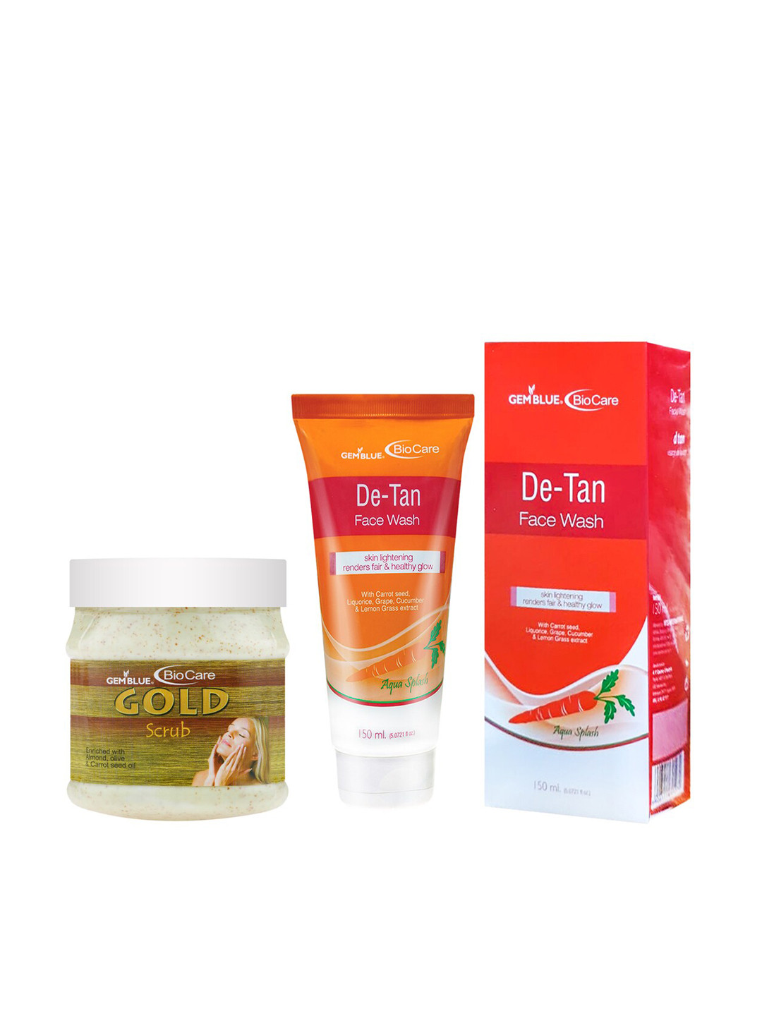

GGEMBLUE BioCare Gold Scrub and De-Tan Face Wash 650ml, Multi