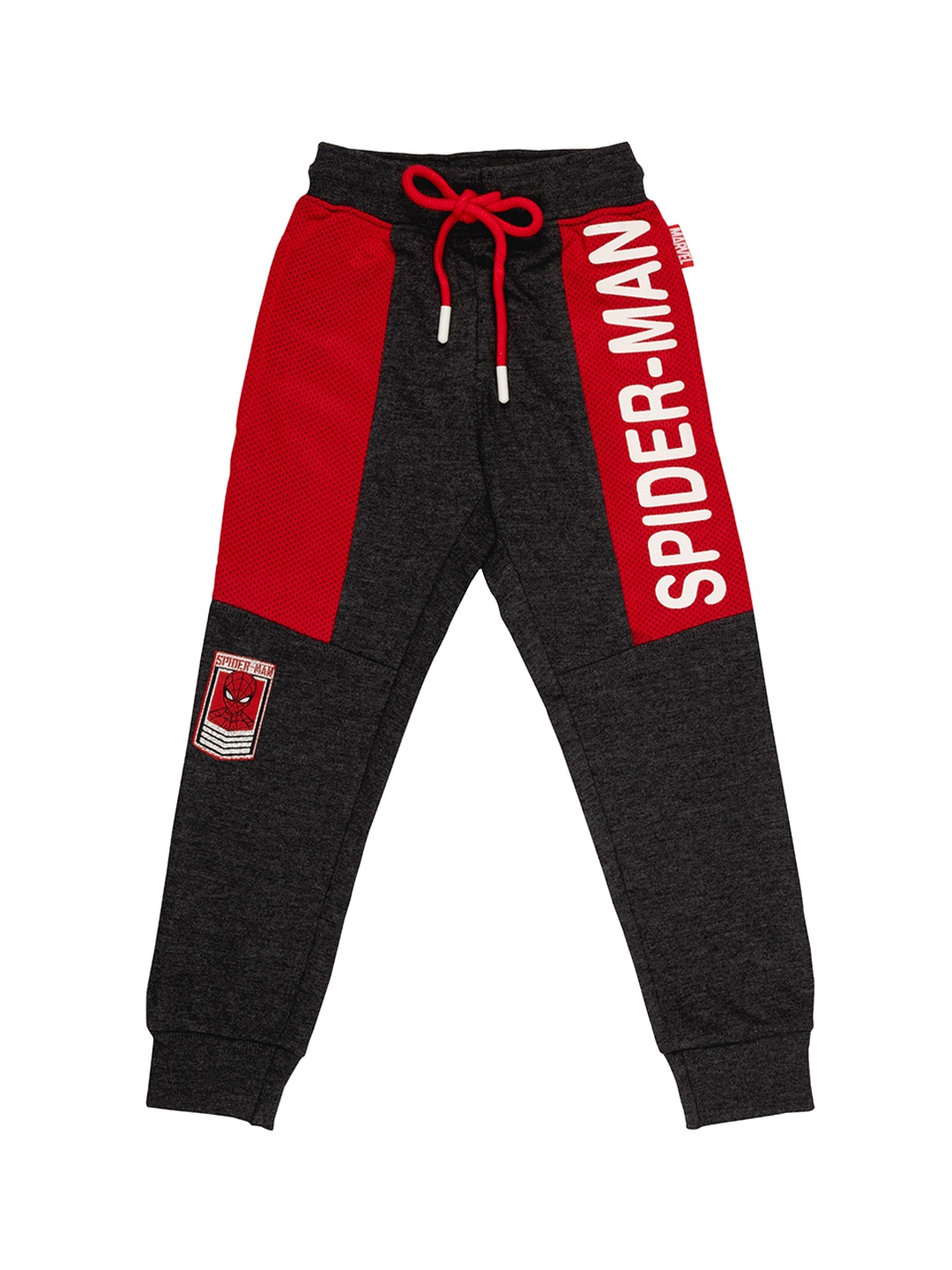 

Marvel Boys Black & Red Spiderman Printed Slim-Fit Joggers