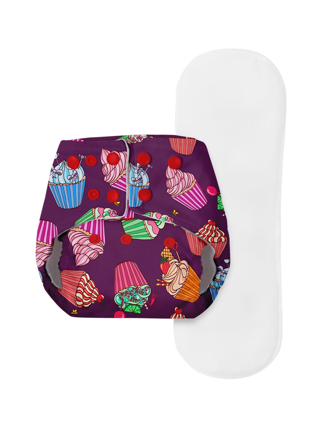 

BASIC by SuperBottoms Infant Kids Assorted Reusable Cloth Diaper with 1 insert