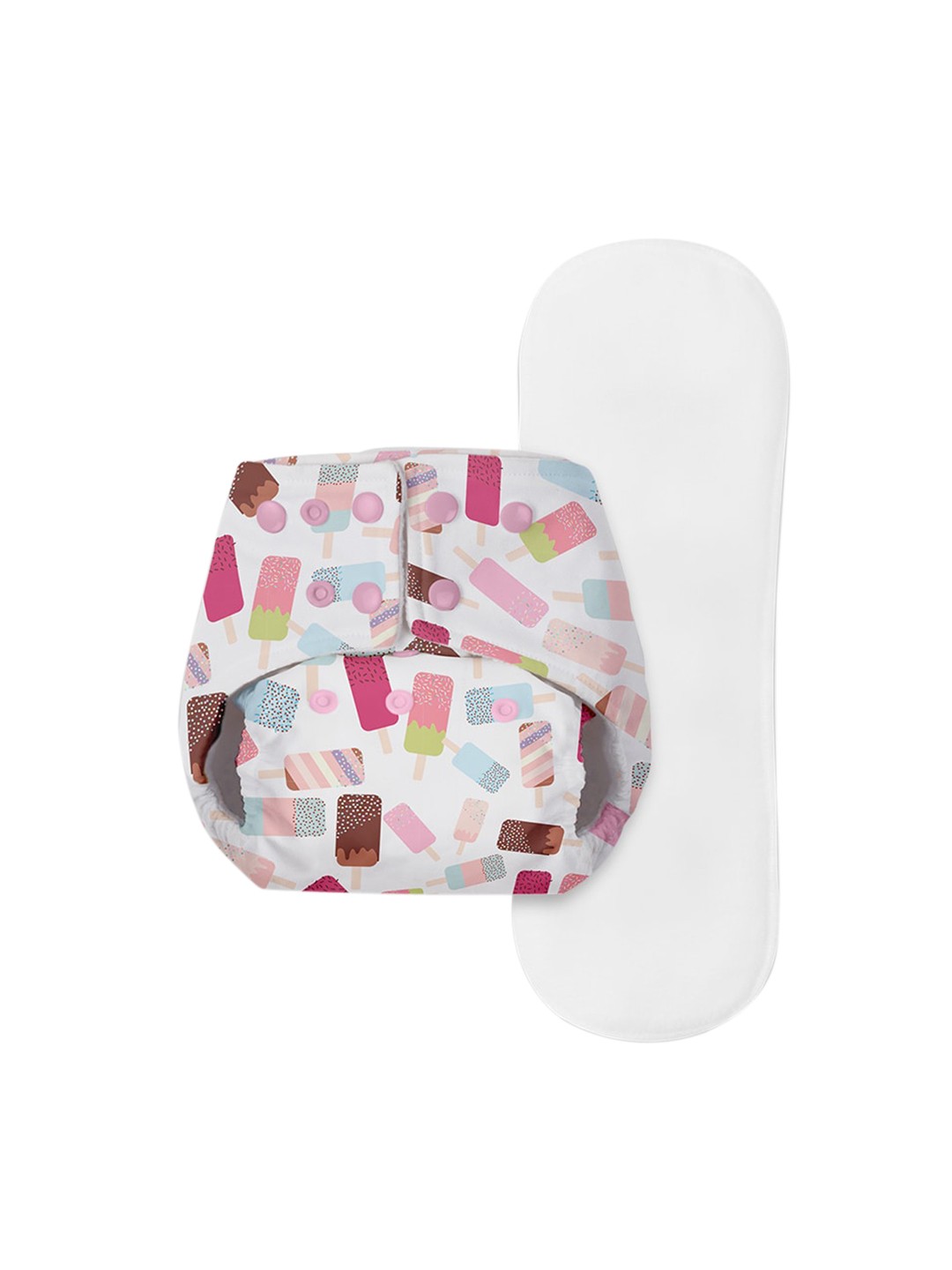 

BASIC Basic Infants Kids Assorted Reusable Cloth Diaper with 1 insert