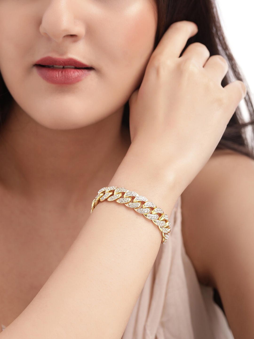 

TOKYO TALKIES X rubans FASHION ACCESSORIES Women Handcrafted Gold-Plated Link Bracelet