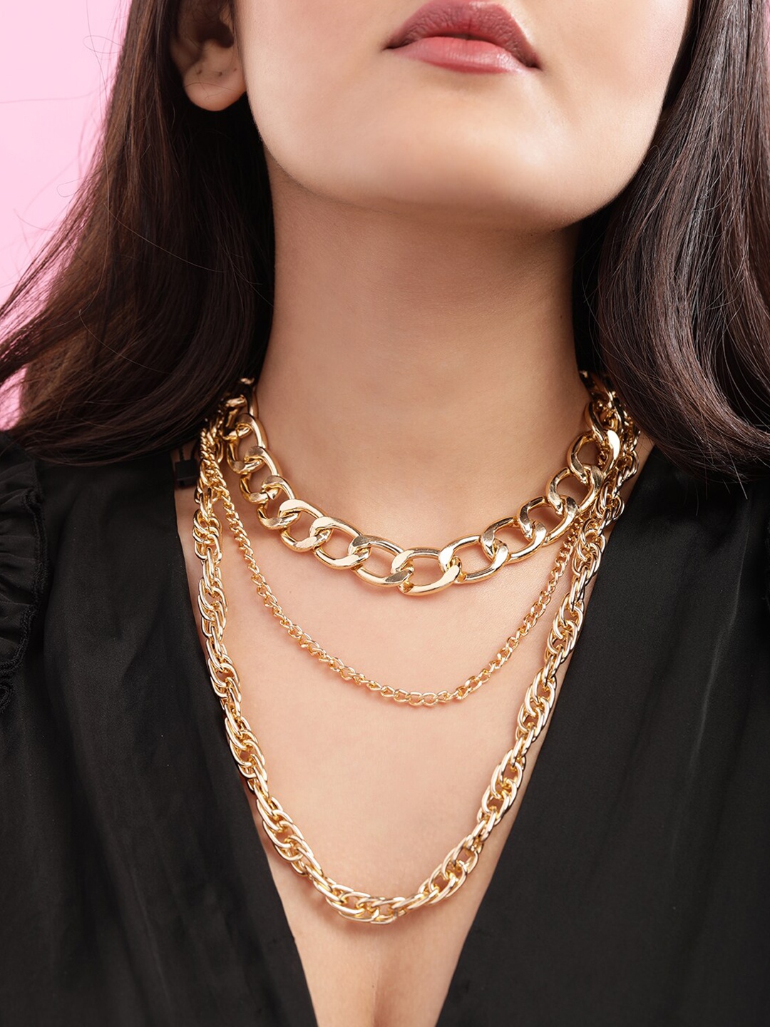 

TOKYO TALKIES X rubans FASHION ACCESSORIES Gold-Toned Gold-Plated Layered Necklace