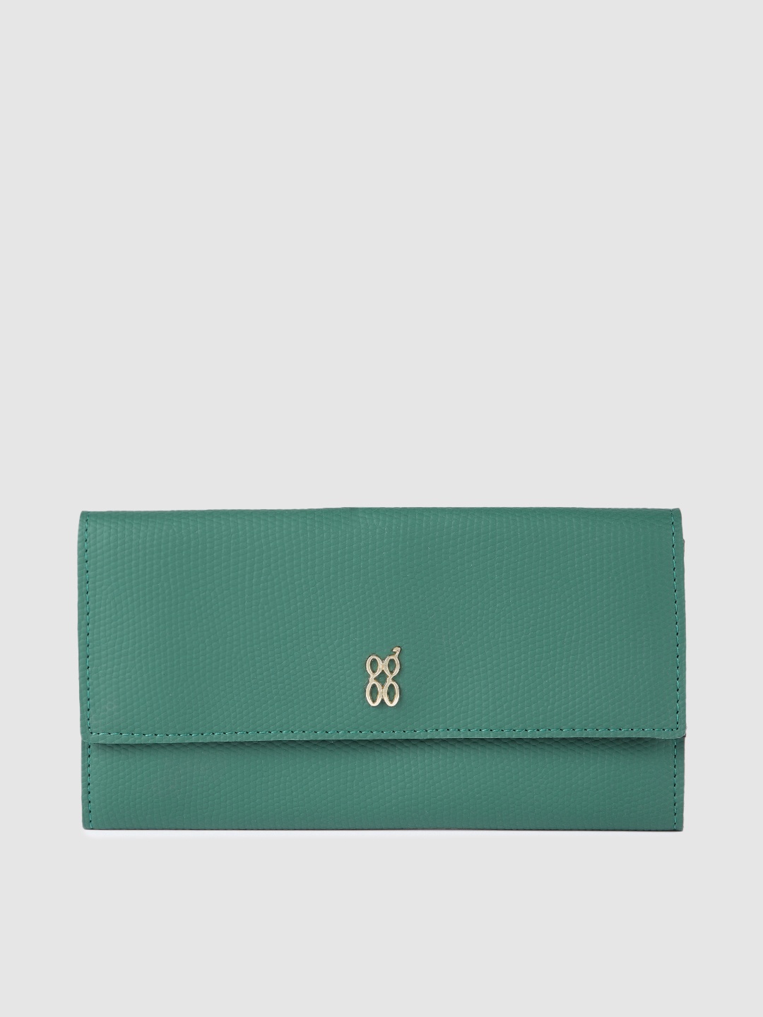 

Baggit Women Green Solid Envelope Wallet