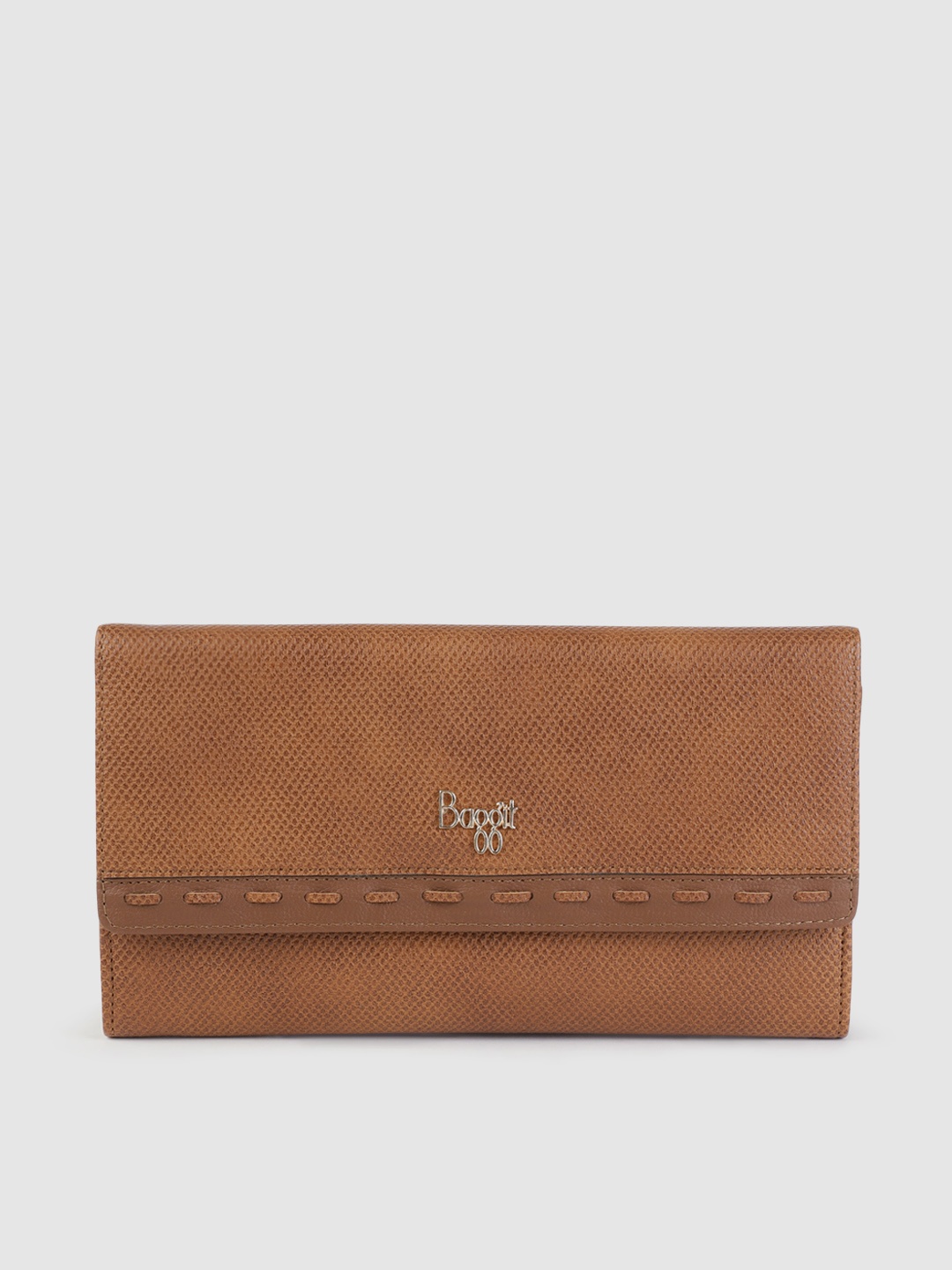 

Baggit Women Brown Textured Three Fold Wallet
