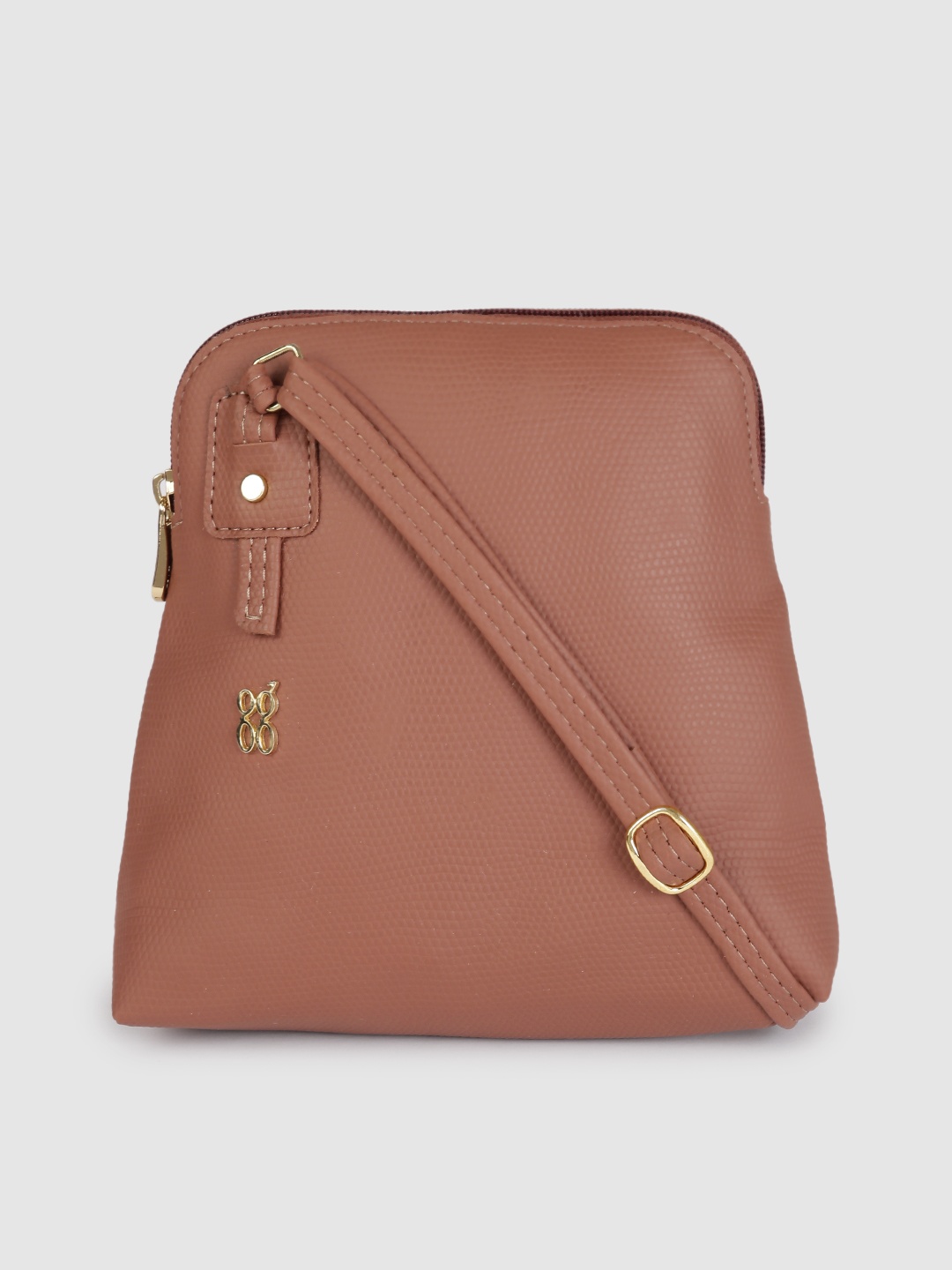 

Baggit Tan Brown Solid Oversized Shopper Sling Bag