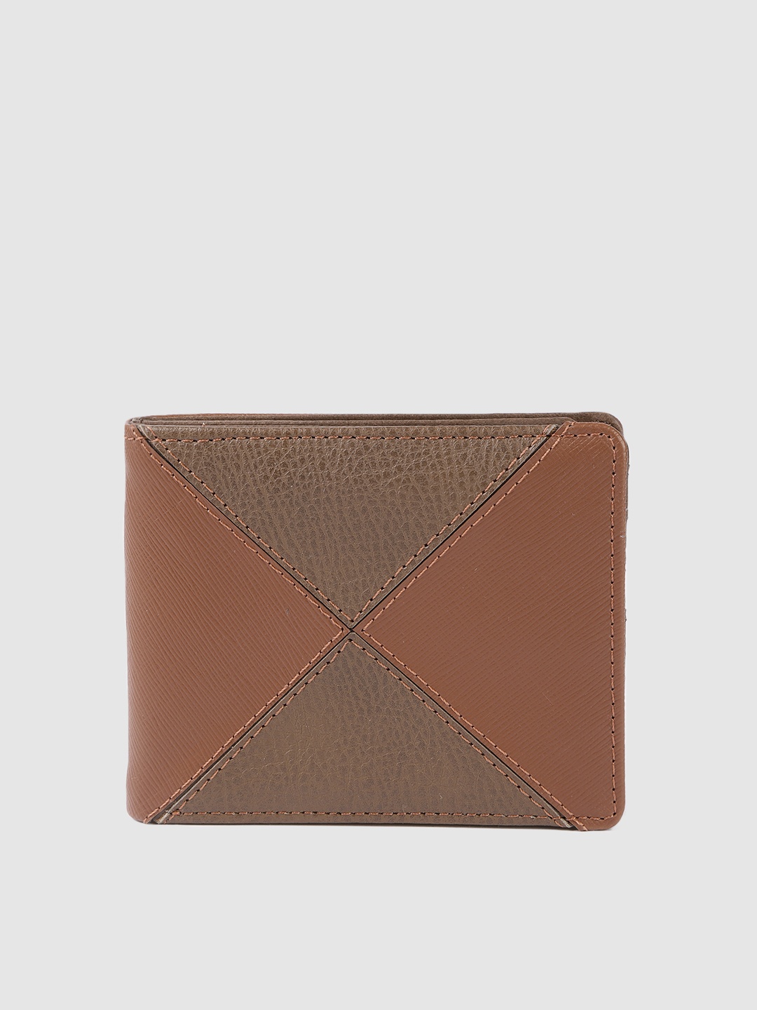 

Baggit Men Brown Textured Two Fold Wallet