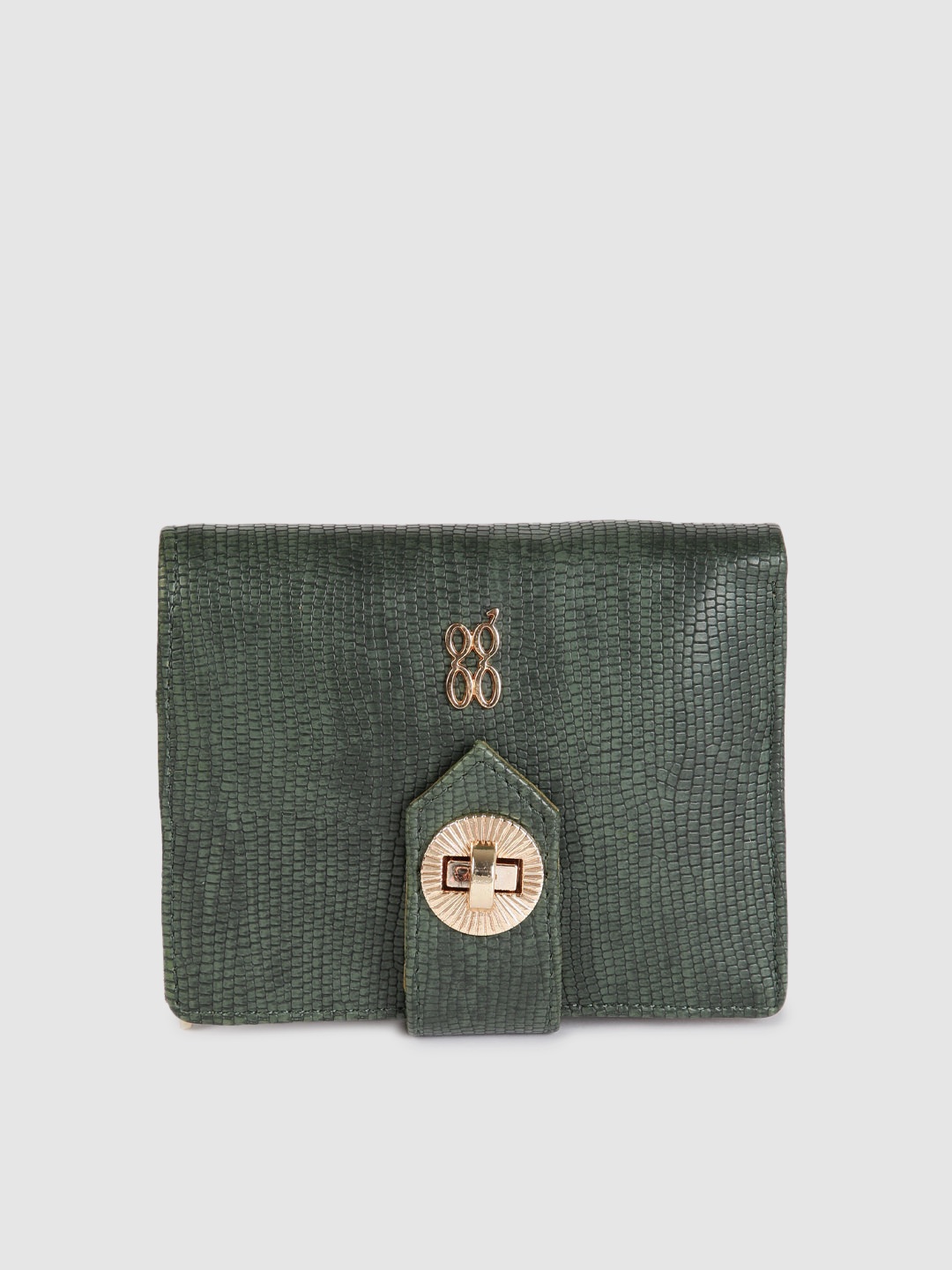 

Baggit Women Green Solid Two Fold Wallet