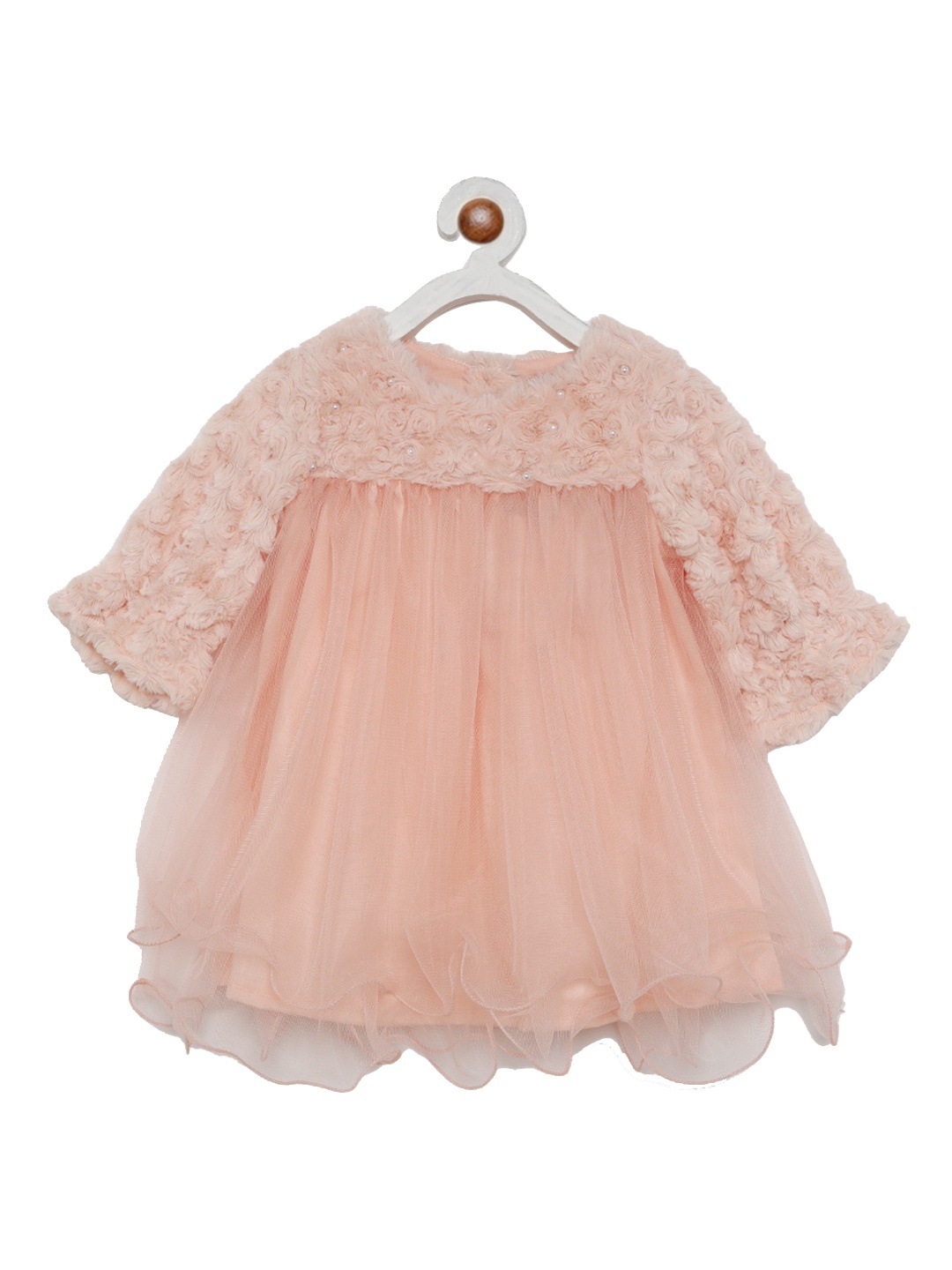 

Nauti Nati Peach-Coloured A-Line Dress