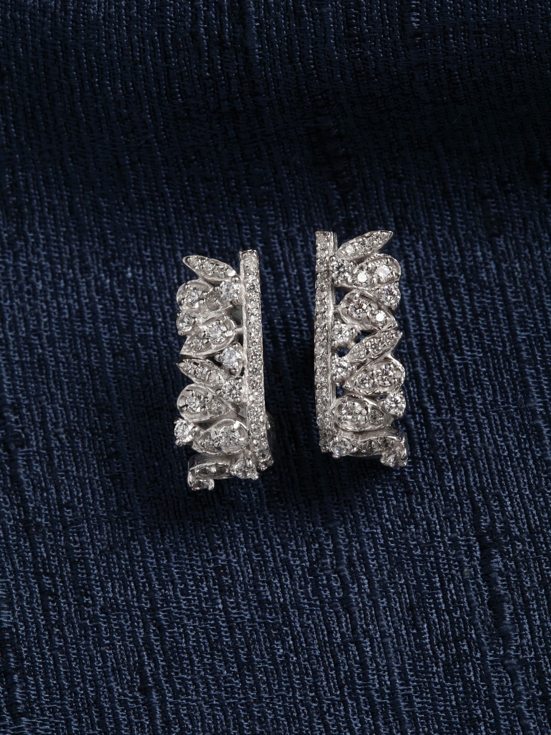 

Clara Silver-Toned Contemporary Studs Earrings