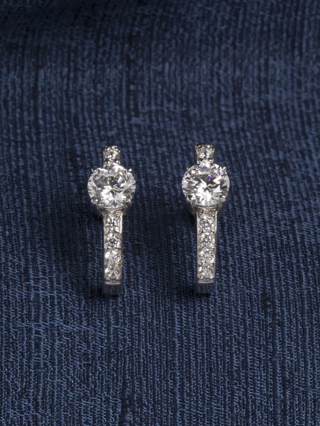 

Clara Silver-Toned Contemporary Studs Earrings