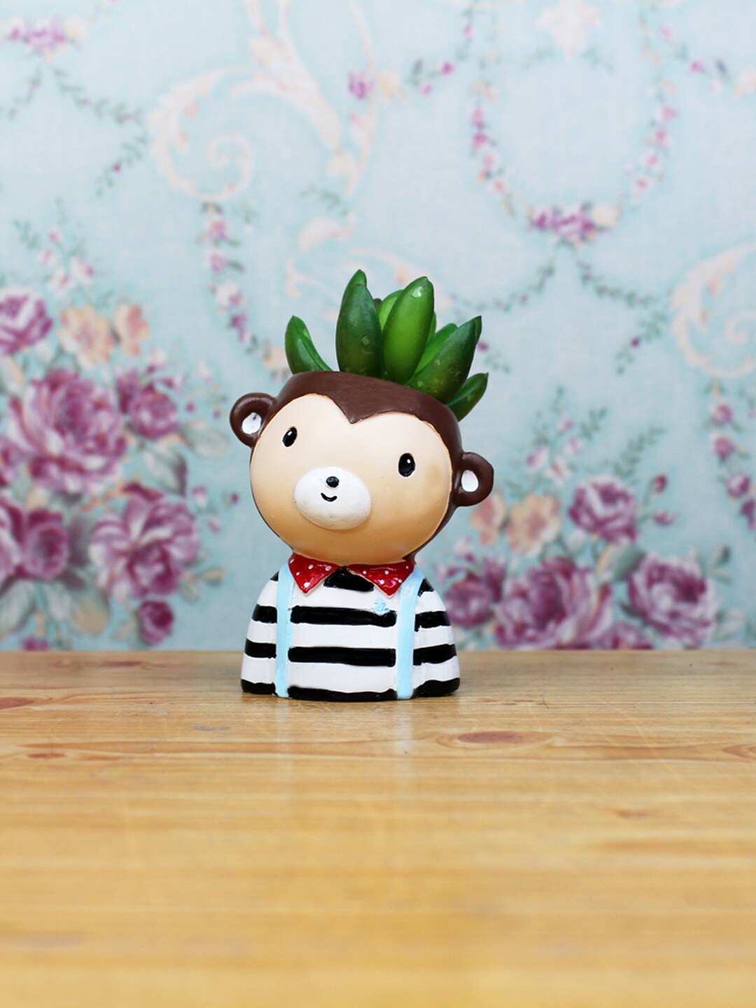 

Wonderland Multicoloured Boy Bear Resin Succulent Planter, Multi