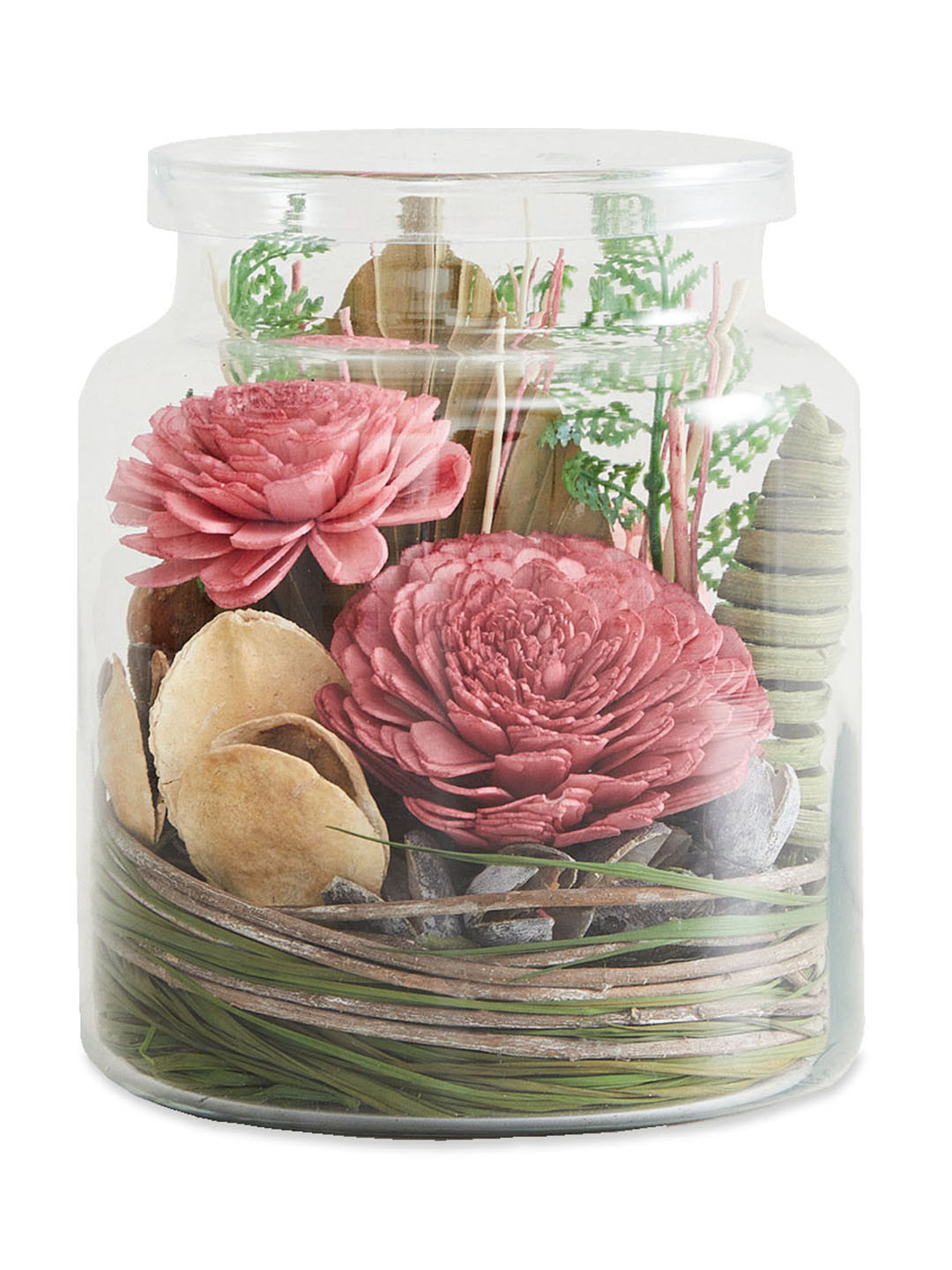 

Homecentre Pink Redolance Raspberry Flower Arrangement in Glass Jar
