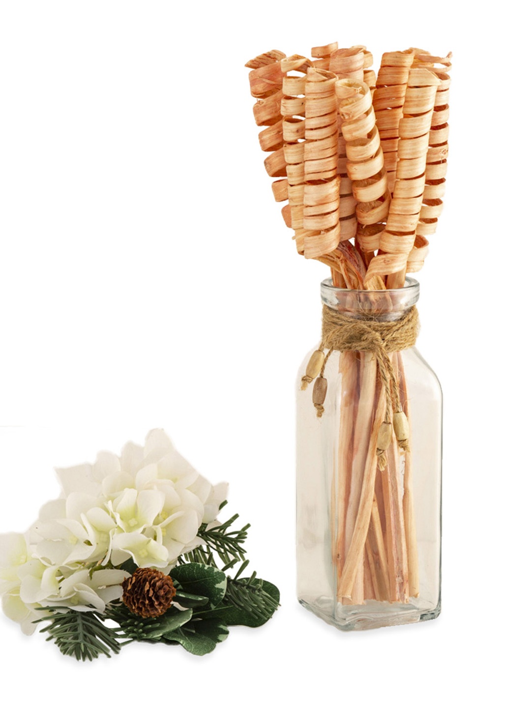 

Home Centre 12 Pcs Multicoloured Marshmellow Cedarwood Spring Flower in Glass Jar, Multi