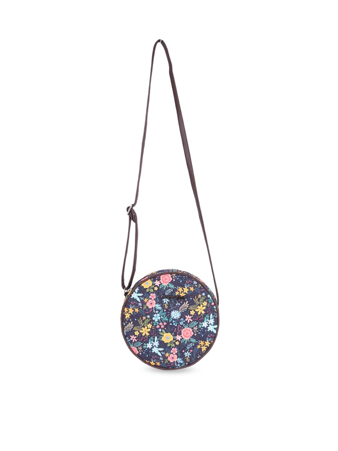 

ASTRID Floral Printed Swagger Sling Bag, Brown