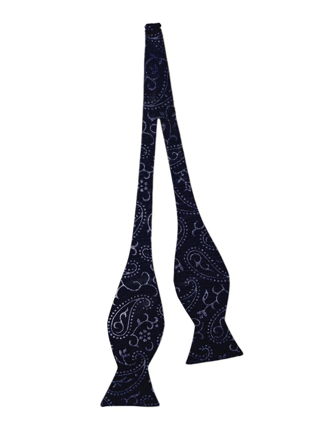 

Blacksmith Men Navy Blue & White Woven Design Bow Tie