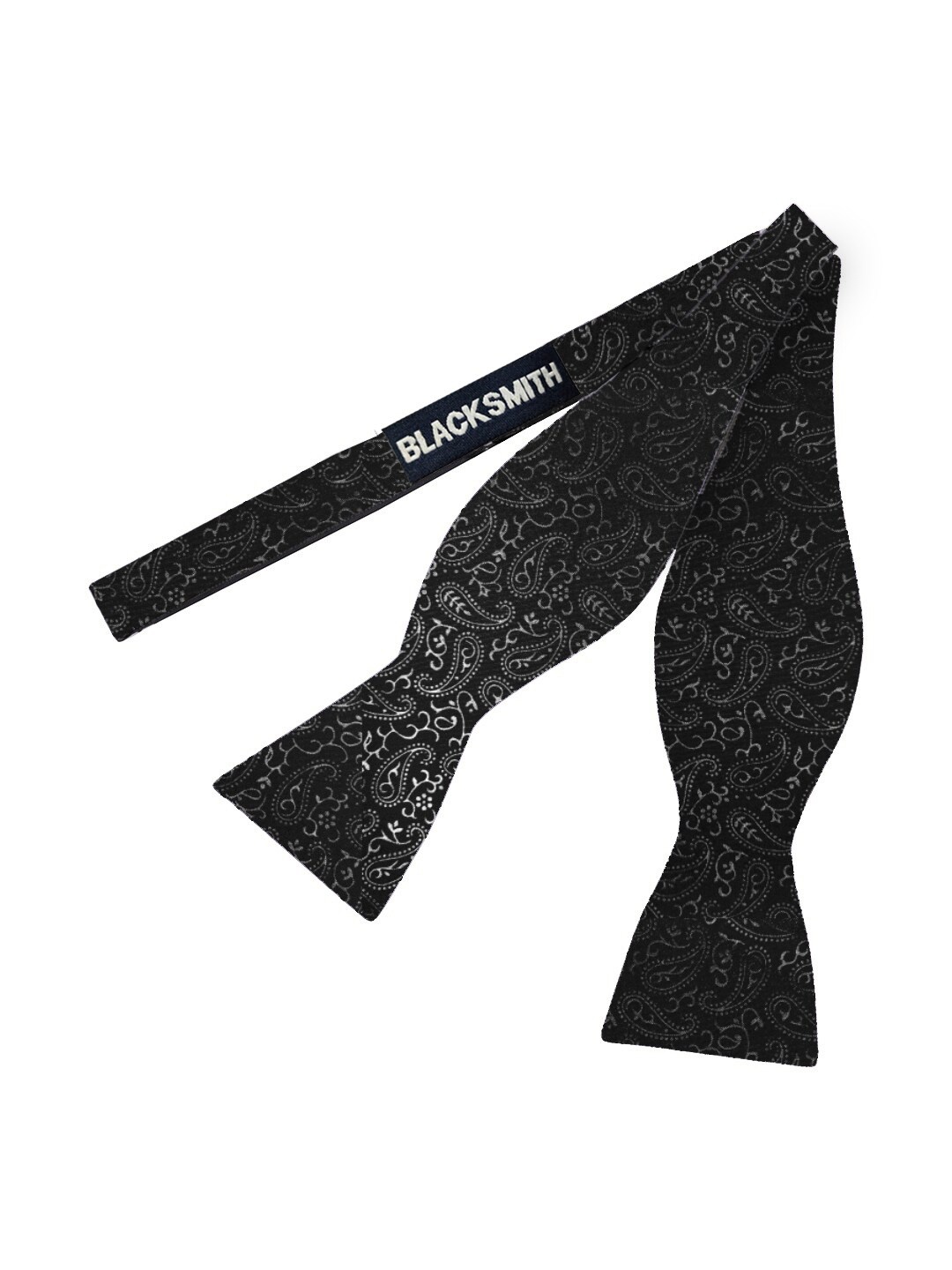 

Blacksmith Men Black & White Woven Design Ascot Tie