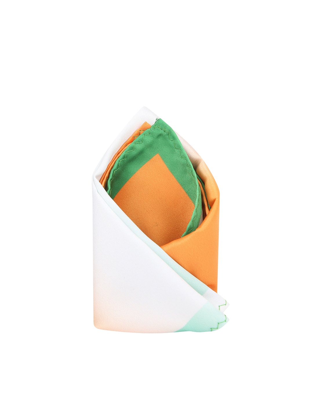 

Tossido Men Orange & White Printed Pocket Square