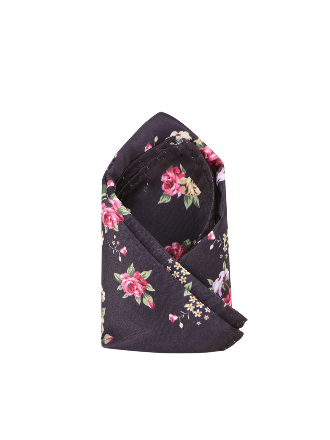 

Tossido Men Black & Pink Floral Printed Pure Microfibre Pocket Square