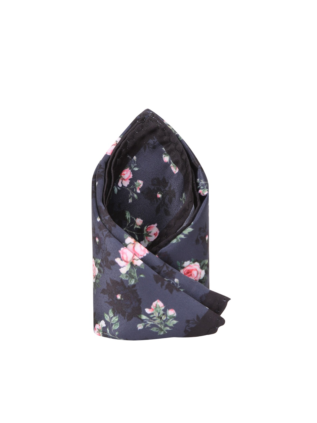 

Tossido Men Navy Blue & Pink Printed Pure Microfiber Pocket Square