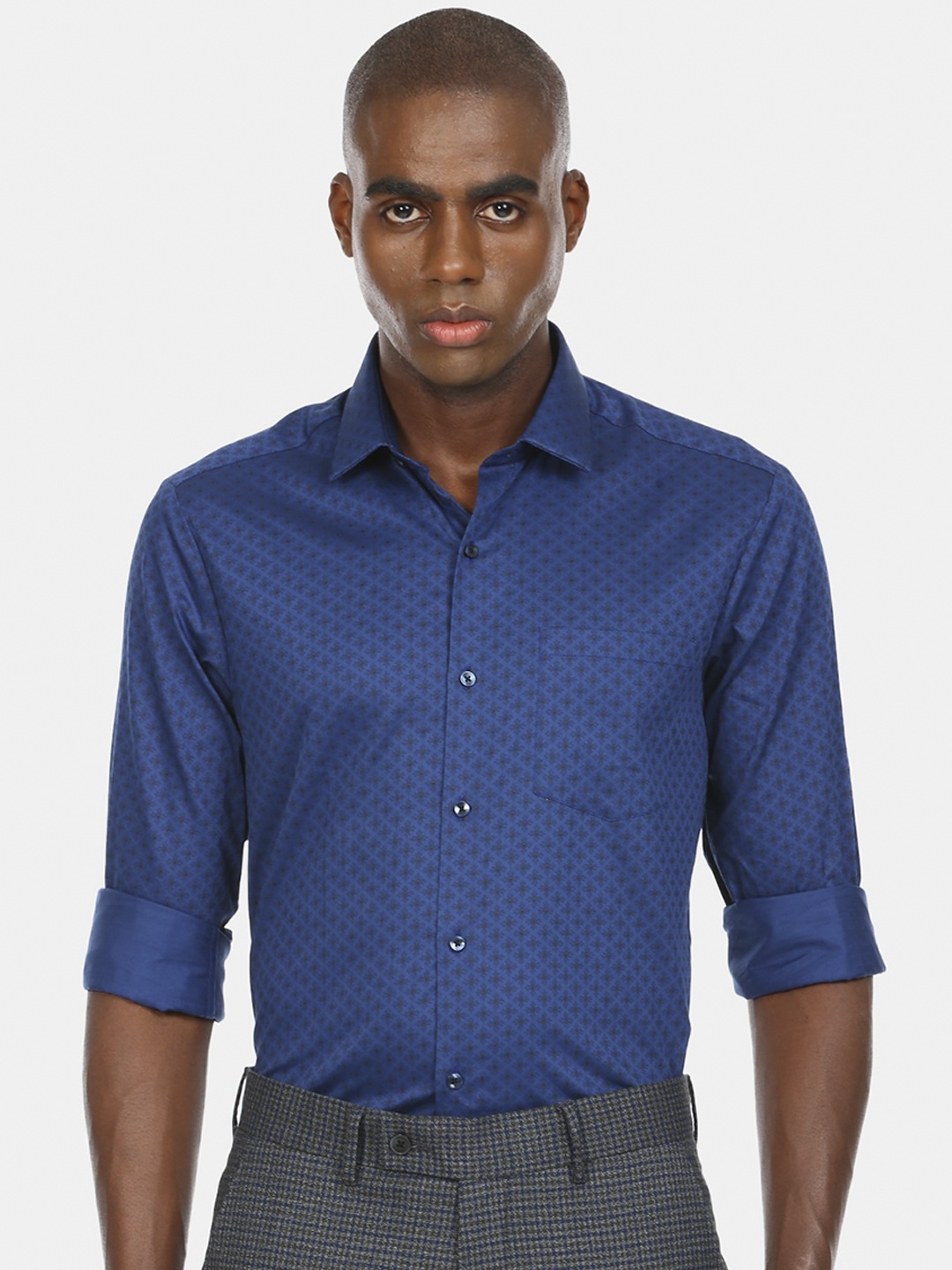 

Arrow Men Blue Opaque Printed Casual Shirt