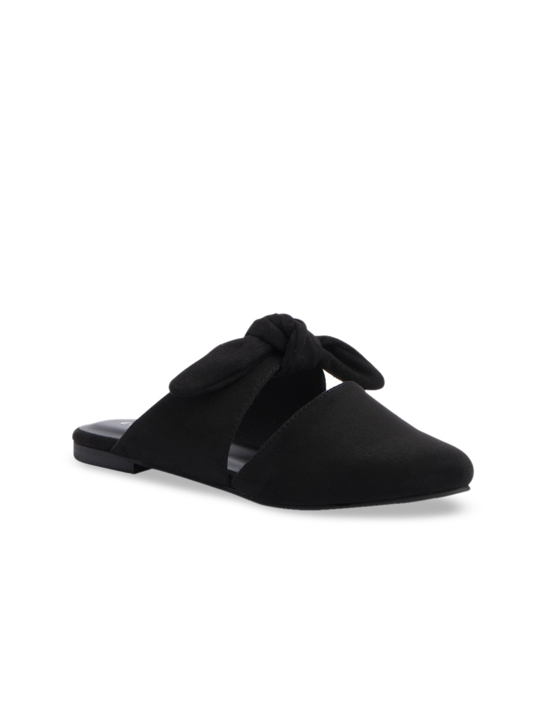 

ERIDANI Women Black Mules with Bows Flats