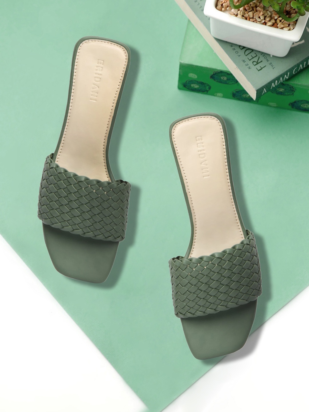 

ERIDANI Green Block Sandals