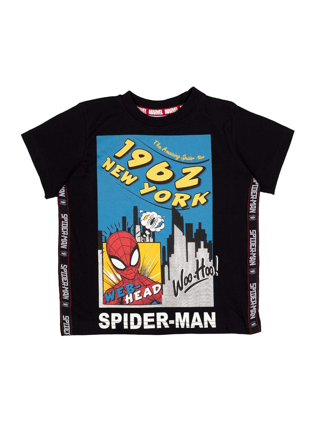 

Marvel Boys Black Spiderman Printed T-shirt