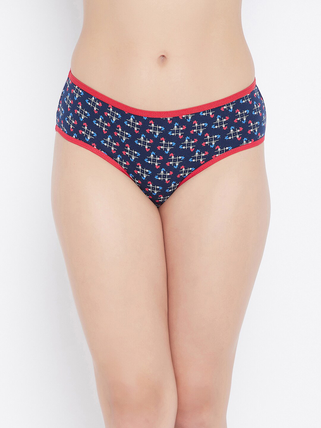 

Clovia Women Tic-Tac-Toe Printed Hipster Briefs, Navy blue