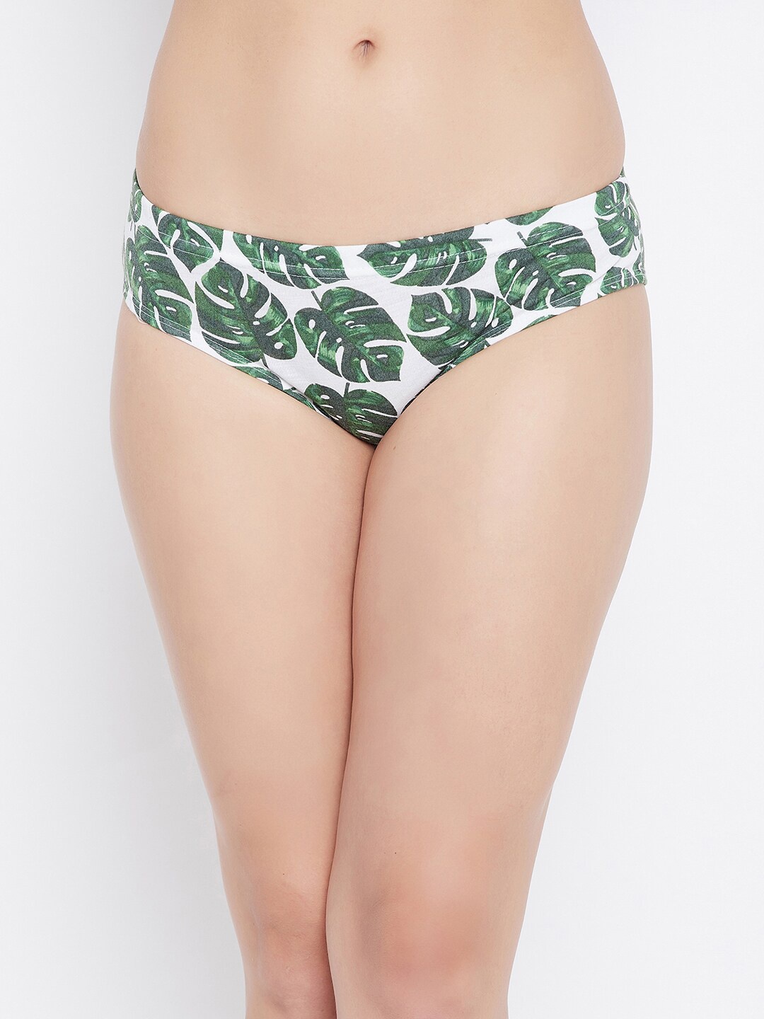 

Clovia Women White & Green Printed Printed Cotton Hipster Briefs