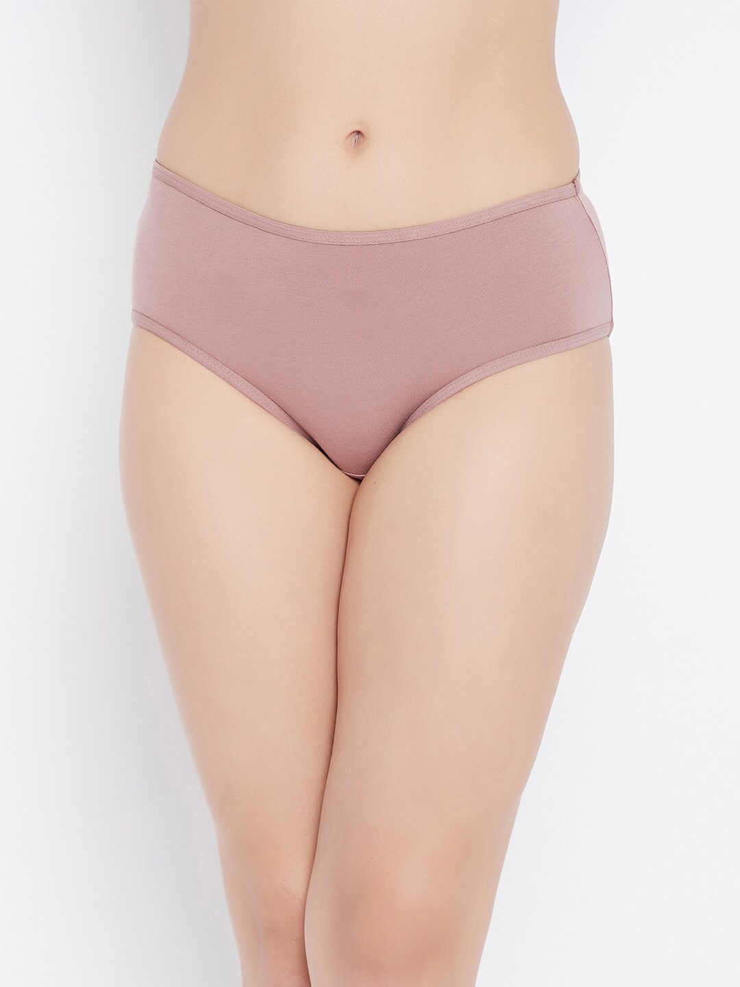 

Clovia Women Mauve-Coloured & Maroon Text Printed Back Bridal Hipster Briefs