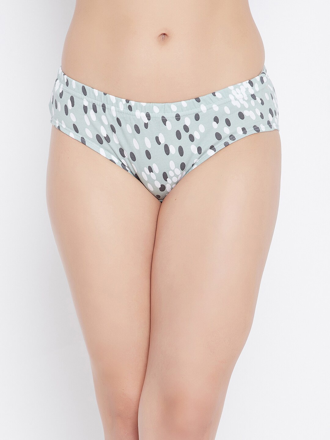 

Clovia Women Grey & White Star Printed Hipster Briefs