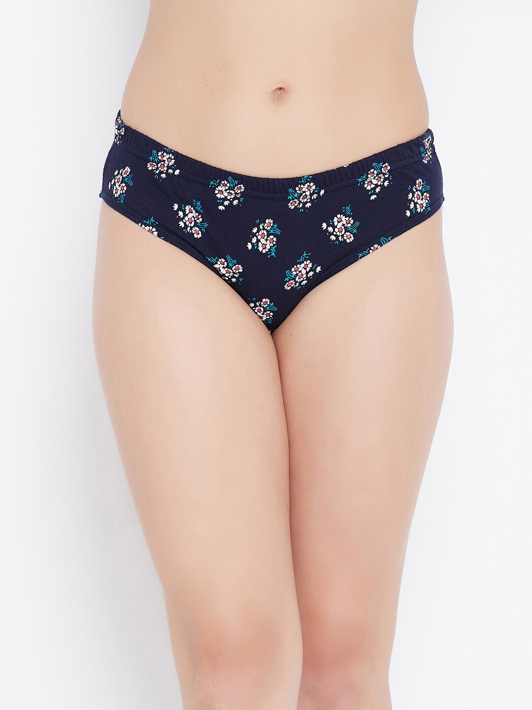 

Clovia Women Navy Blue & White Printed Cotton Hipster Briefs