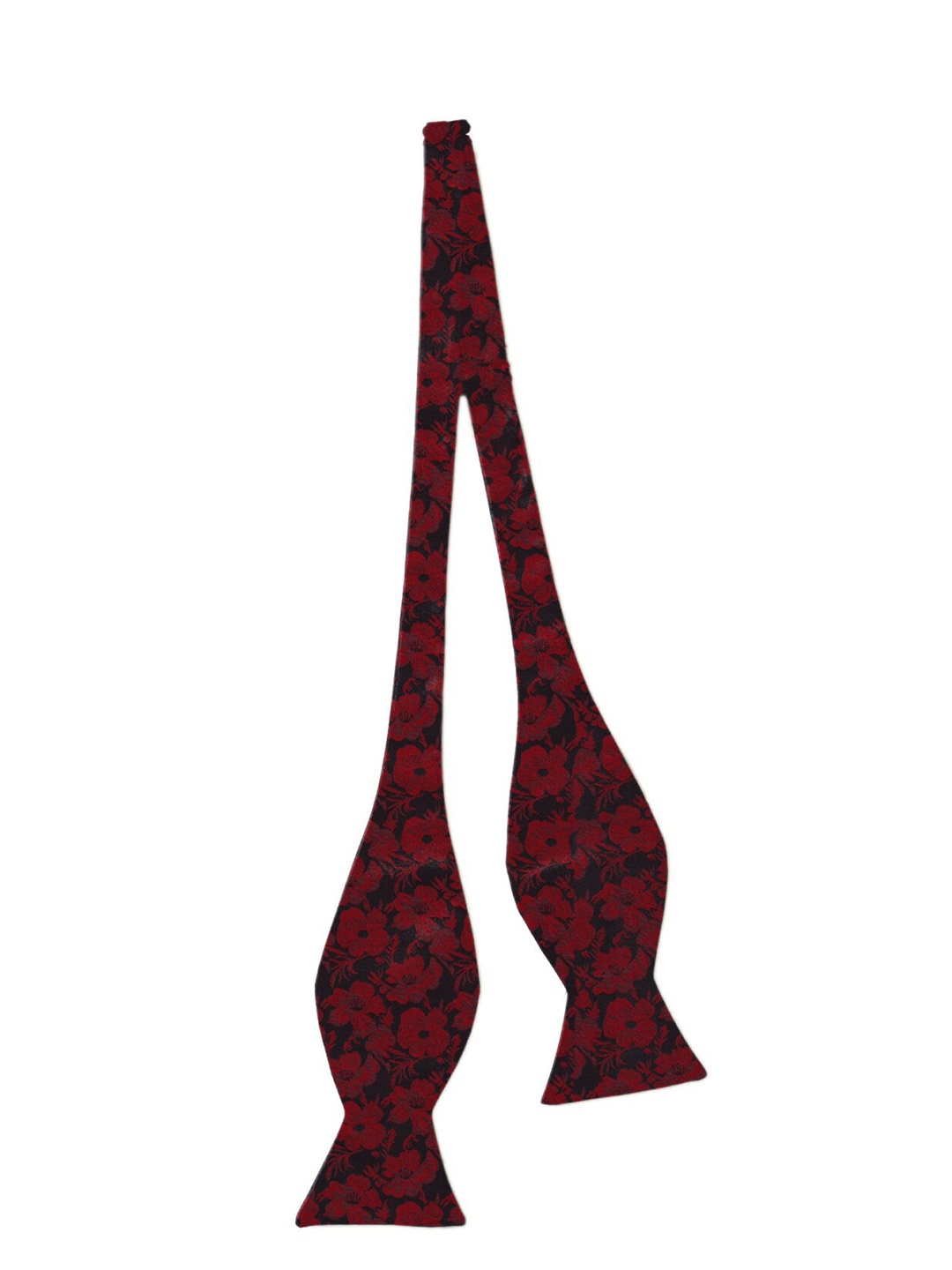 

Blacksmith Men Maroon & Black Printed Bow Tie