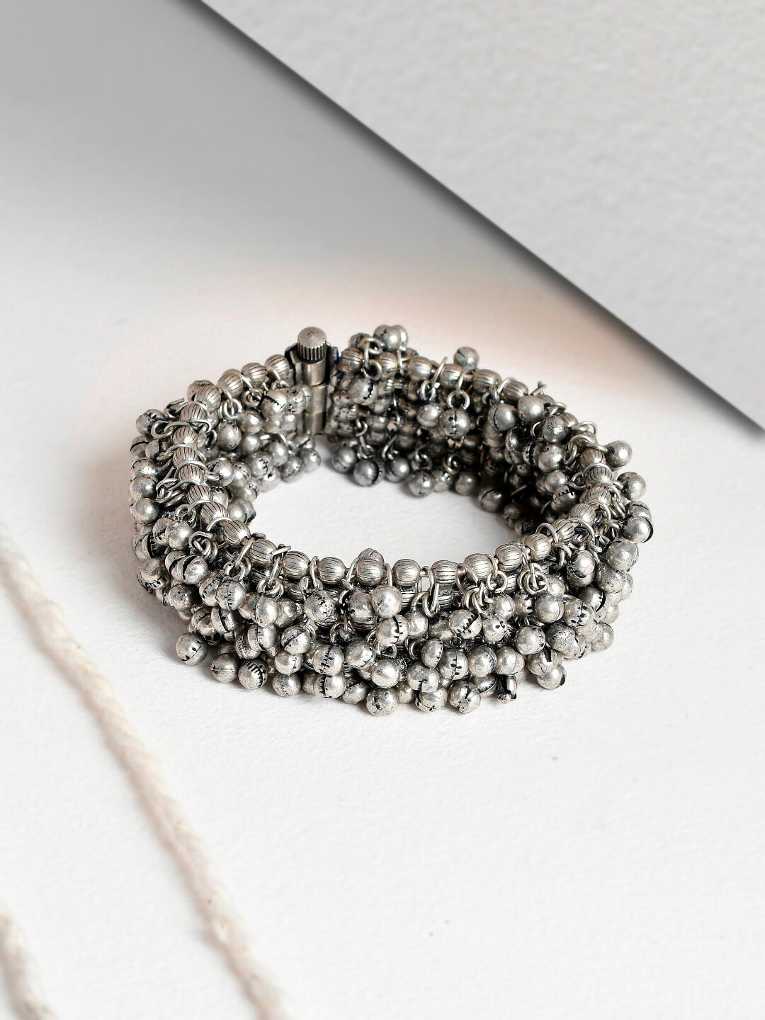 

Infuzze Women Silver-Plated Oxidized Bracelet