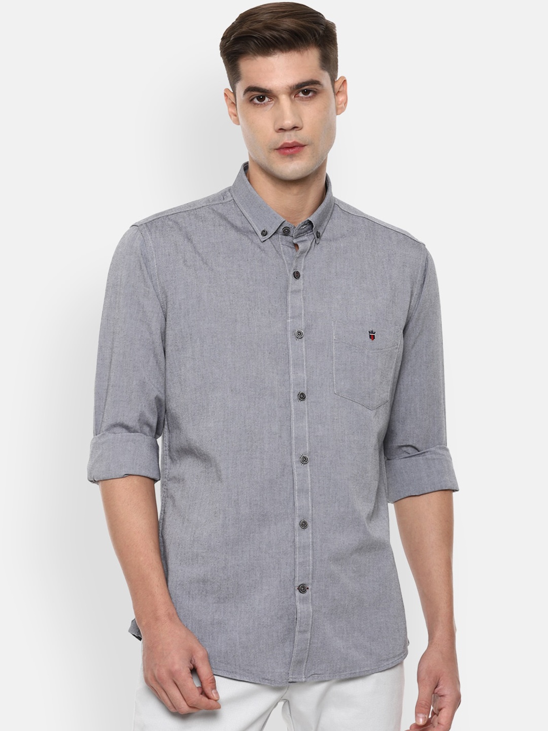 

Louis Philippe Sport Men Grey Slim Fit Pure Cotton Casual Shirt