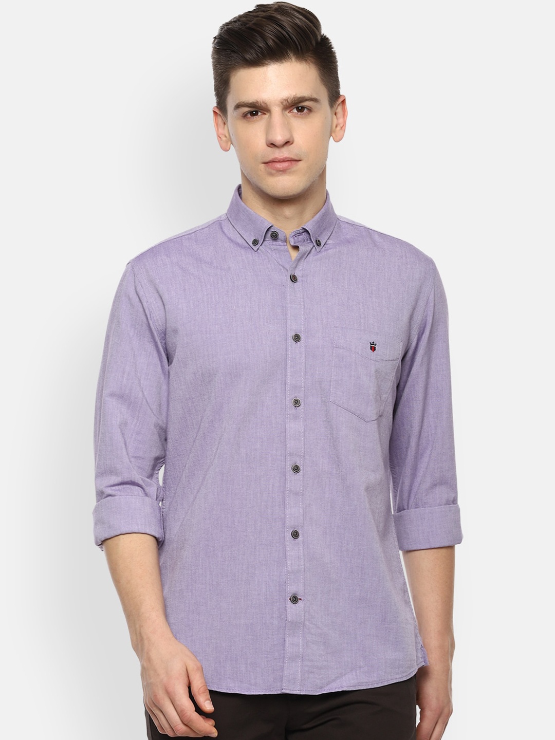 

Louis Philippe Sport Men Purple Slim Fit Pure Cotton Casual Shirt