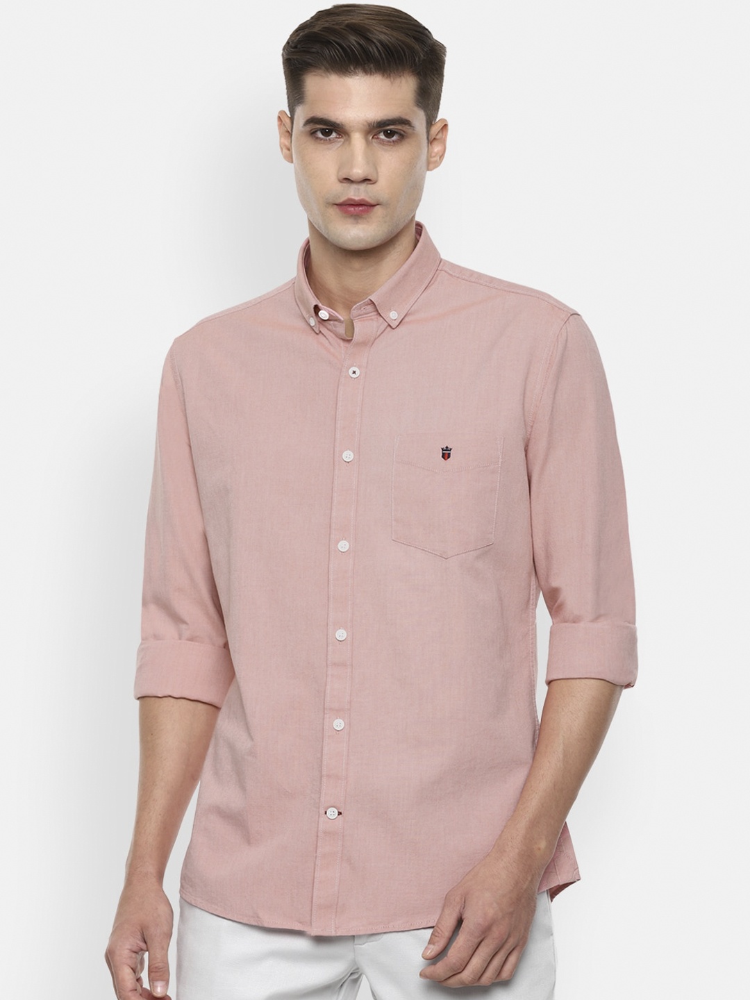 

Louis Philippe Sport Men Pink Slim Fit Pure Cotton Casual Shirt