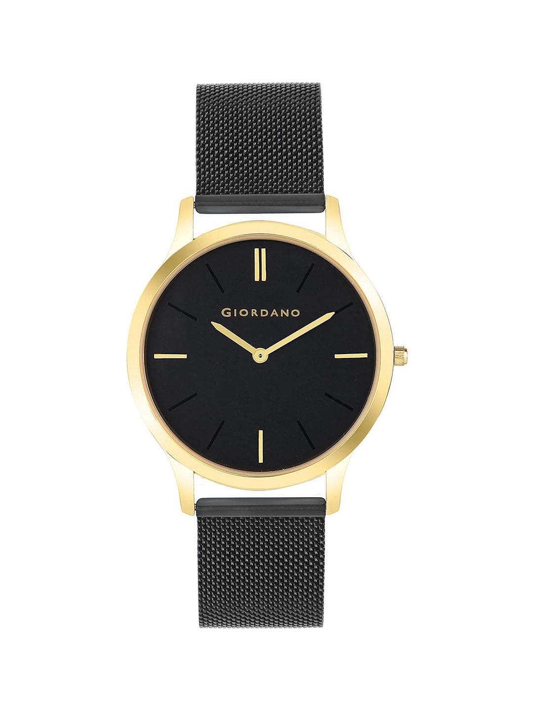 

GIORDANO Men Bracelet Style Straps Reset Time Analogue Watch GD4060-22, Black