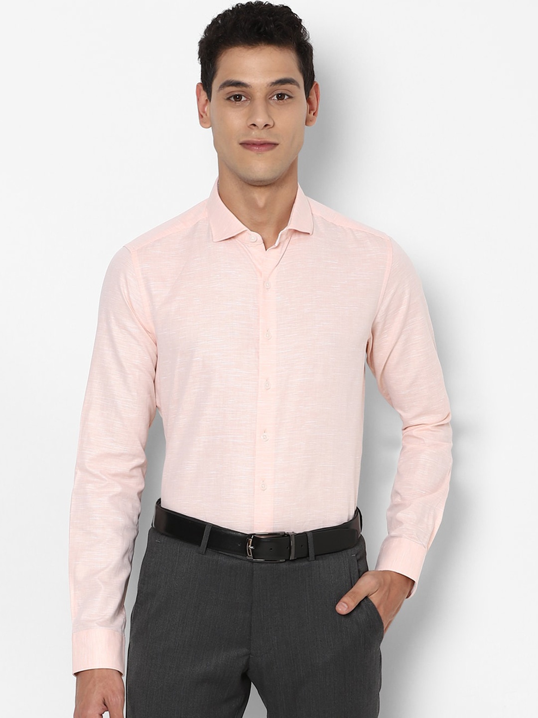 

SIMON CARTER LONDON Men Pink Slim Fit Opaque Pure Cotton Formal Shirt